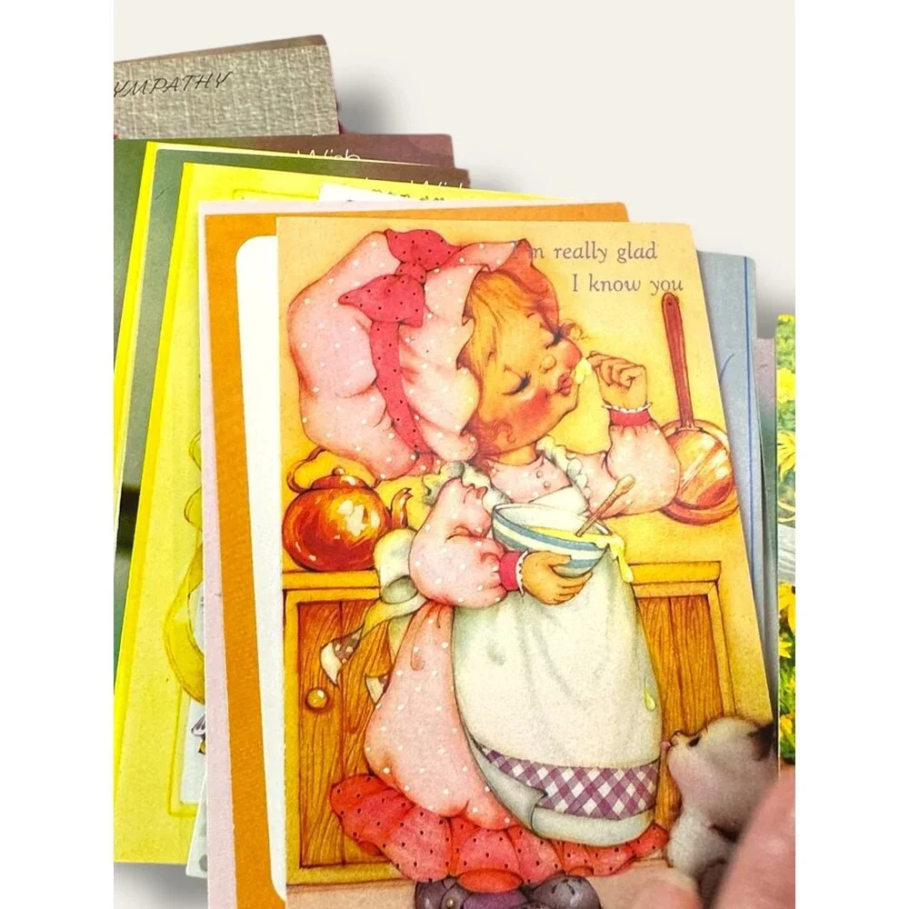 Boxed Set Of Assorted Vintage Greeting Cards With Envelopes - Birthday Sympathy